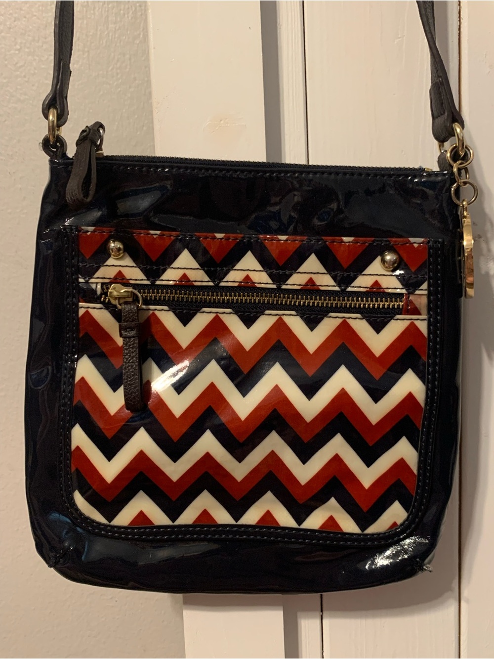 Tommy Hilfiger Red, white, and blue chevron crossbody bag